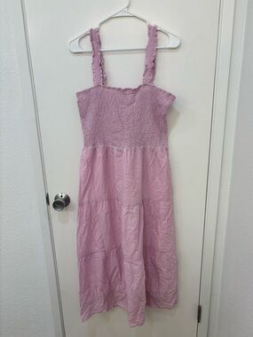 Heartloom NWT Kiera dress in Peony. Pink Smocked Sundress with Ruffle Straps- M